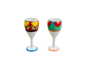 Schaumburg Floral Wine Glass Set