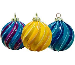 Schaumburg Jewel Toned Spiral Ornament